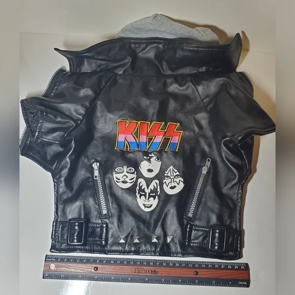 KISS Band Dog Jacket Faux Leather Motorcycle Style | Fab Dog | Rock Costume - Picture 2 of 5